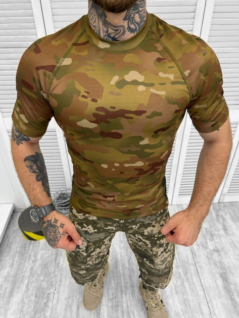 Тактическая футболка стиля военного Elite Multicam S - изображение 1