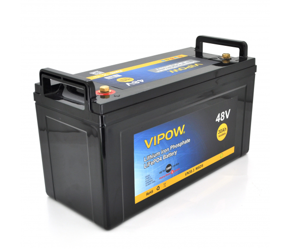Аккумуляторная батарея Vipow LiFePO4 51.2V 30Ah со встроенной ВМS платой 40A 48V - Фото 1 Аккумуляторная батарея Vipow LiFePO4 51.2V 30Ah со встроенной ВМS платой 40A 48V - изображение 1