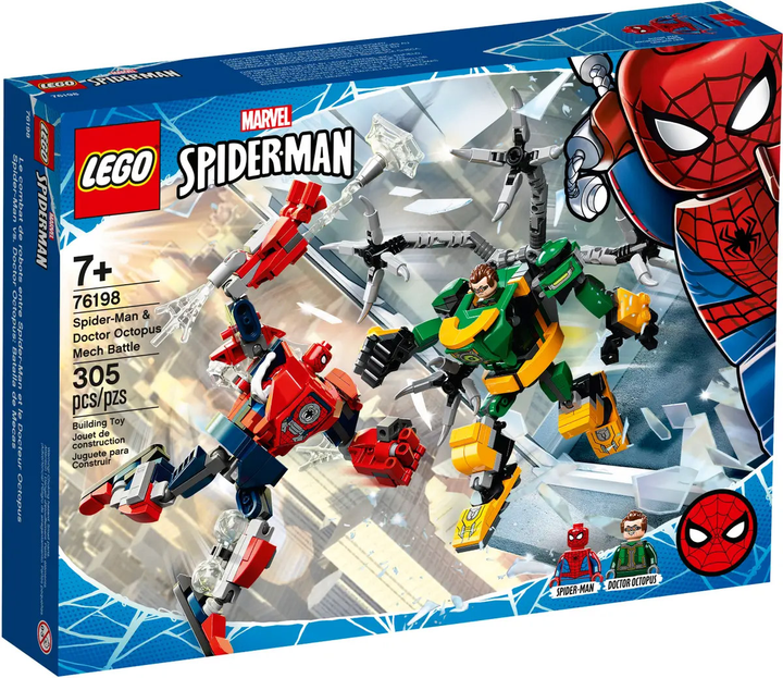 Zestaw klocków LEGO Super Heroes Marvel Bitwa mechów Spider-Man & Doktor Octopus 305 elementów (76198) - obraz 1