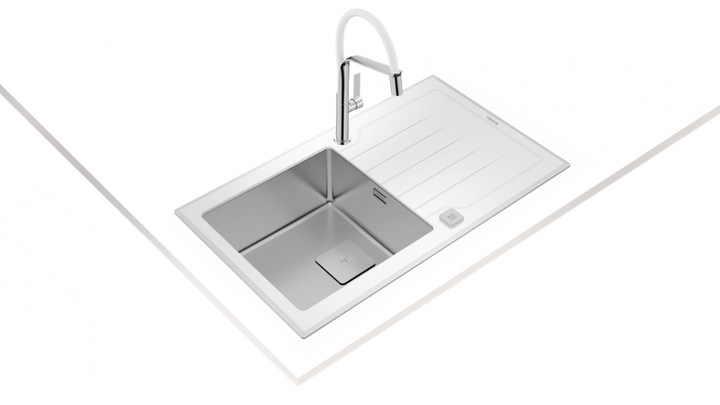 Мойка кухонная Teka - DIAMOND 1B 1D 86 WH ПОЛИРОВАННАЯ 115100012 - Фото 2 Мойка кухонная Teka - DIAMOND 1B 1D 86 WH ПОЛИРОВАННАЯ 115100012 - изображение 2