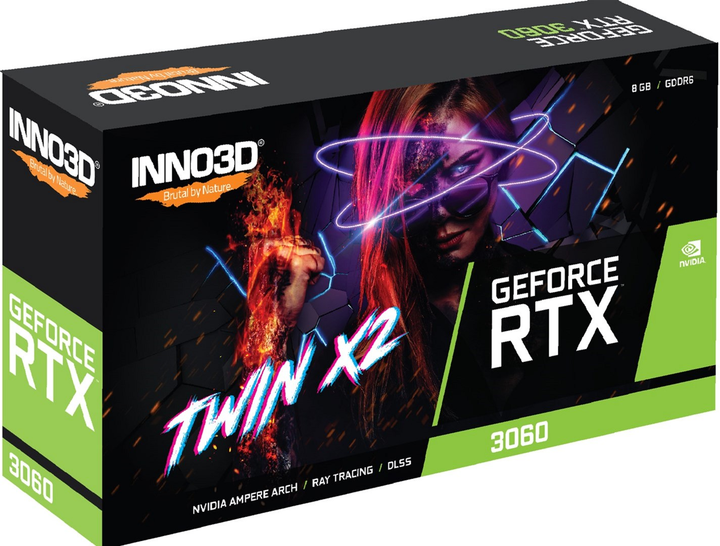 Видеокарта INNO3D PCI-Ex GeForce RTX 3060 8GB GDDR6 (128bit) (1320/19000) (1 x HDMI, 3 x DisplayPort) (N30602-08D6-11902130) - изображение 3
