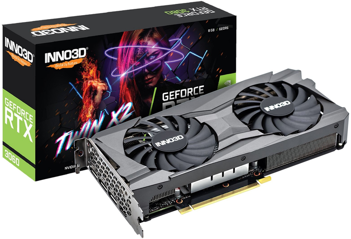 Видеокарта INNO3D PCI-Ex GeForce RTX 3060 8GB GDDR6 (128bit) (1320/19000) (1 x HDMI, 3 x DisplayPort) (N30602-08D6-11902130) - изображение 4