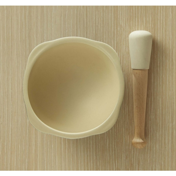 Cтупка с пестиком Emile Henry Kitchen Tools 0,6 л бежевая (020255) - Фото 3 Cтупка с пестиком Emile Henry Kitchen Tools 0,6 л бежевая (020255) - изображение 3