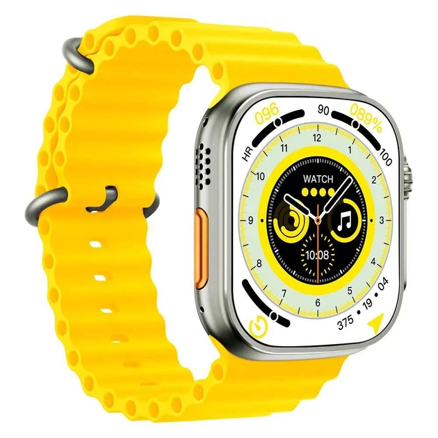 Смарт Часы Smart watch series 8 XO M8 Pro Ultra 49мм wireless charging Yellow - изображение 2