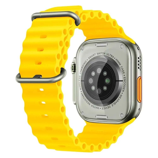 Смарт Часы Smart watch series 8 XO M8 Pro Ultra 49мм wireless charging Yellow - изображение 4