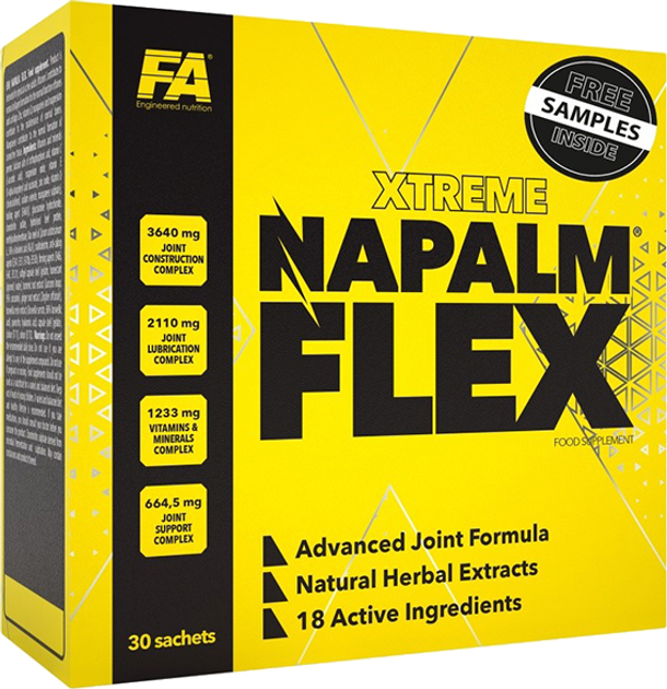 Suplement diety FA Nutrition Xtreme Napalm Flex 30 saszetek (5902448252728) - obraz 1