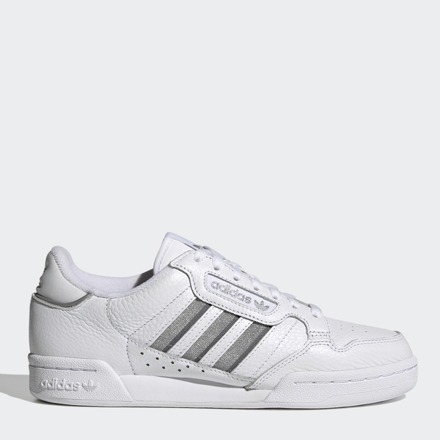 Жіночі кеди низькі adidas Originals Continental 80 Stripes S42626 40.5 (7UK) 25.5 см Cloud White/Silver Metallic/Grey Three (4064036137006) - зображення 1