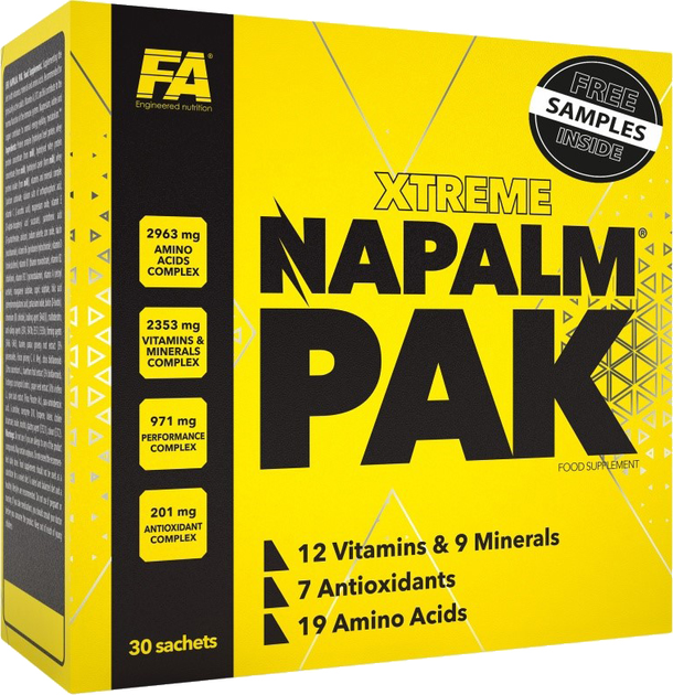 Witaminy FA Nutrition Napalm Pak 30 saszetek (5902448252735) - obraz 1