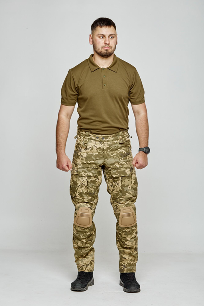 Тактические штурмовые штаны с наколенниками КОМБАТ 48 S пиксель - изображение 2