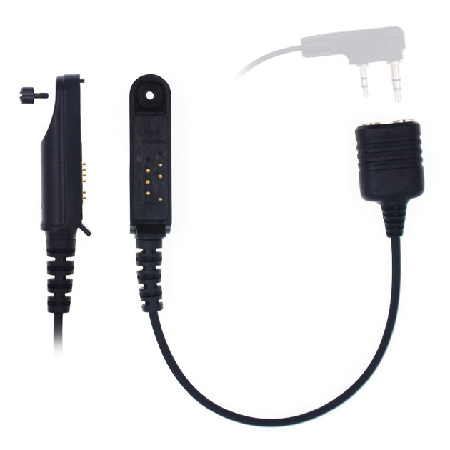 Переходник адаптер PTT Kenwood/Baofeng 2 pin для раций Baofeng UV-9R/UV-5R, BF-9700/A58/888s (15152) - изображение 1