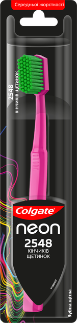 Зубная щетка Colgate Neon 2548 кончиков щетинок средней жесткости Розовая (2172000000026) - Фото 1 Зубная щетка Colgate Neon 2548 кончиков щетинок средней жесткости Розовая (2172000000026) - изображение 1