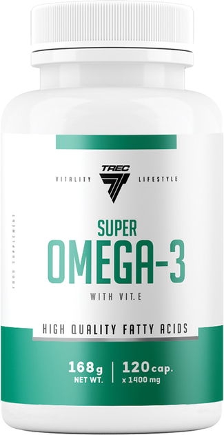 Жирні кислоти Trec Nutrition Super Omega-3 120 капсул (5902114017309) - зображення 1
