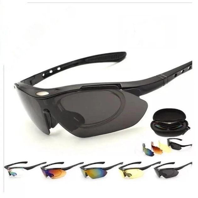 Очки тактические / защитные поляризованные тактические очки с 5 линзами / баллистические очки M-FRAME Hybrid - изображение 2