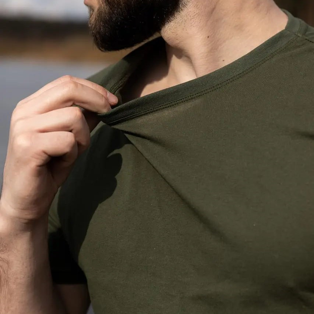 Тактическая камуфляжная футболка Олива (Размер 46) - изображение 2