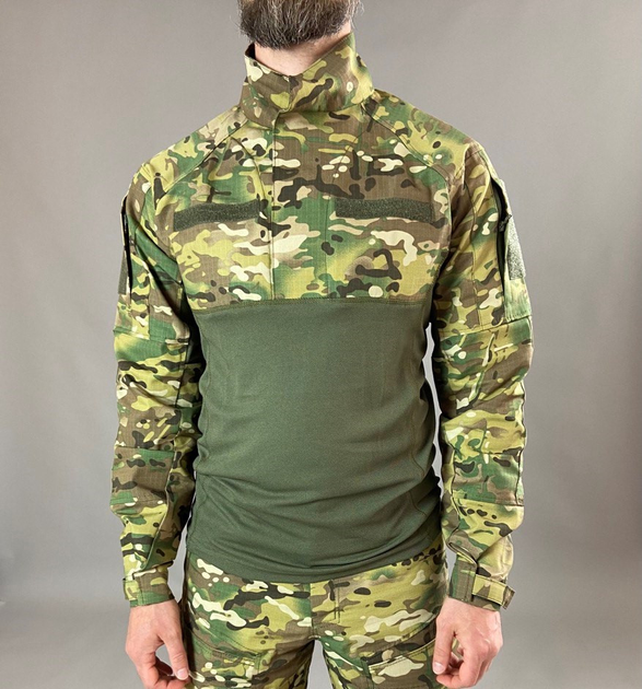 Військова тактична сорочка Убакс Tactic довгий рукав РІП-СТОП, бойова сорочка, мультикам 50 - изображение 1