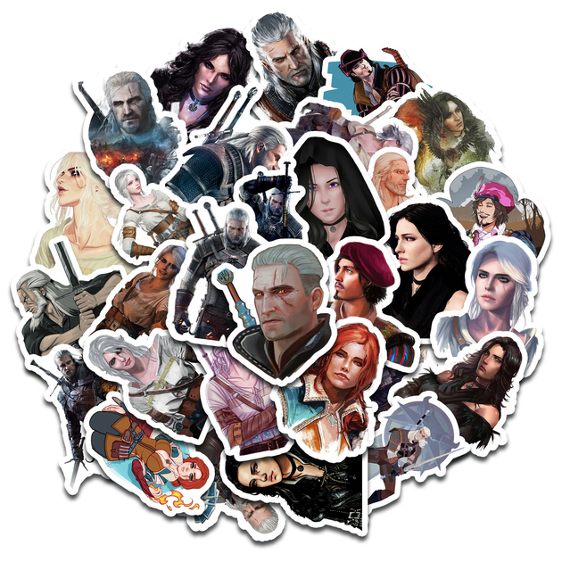 Набор наклеек Стикерпак Ведьмак The Witcher 45 штук SP TW 01 – игрушки ...