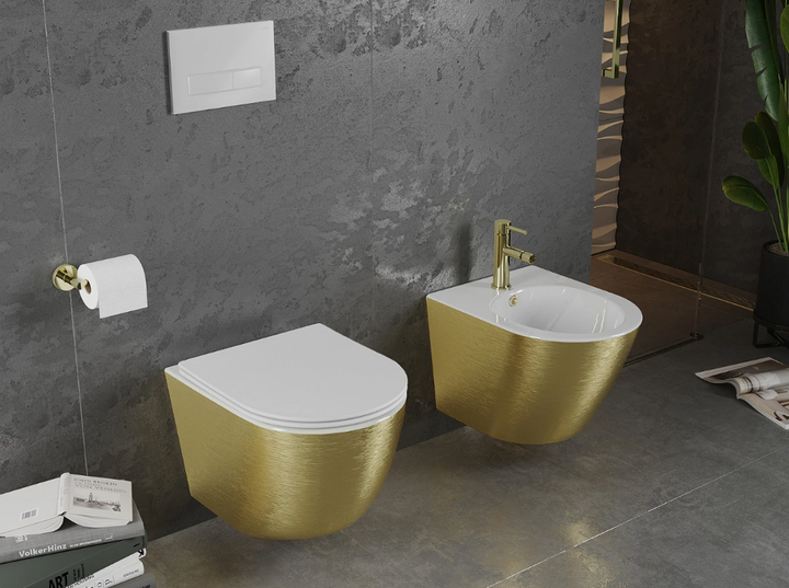 Подвесной унитаз MEXEN LENA BRUSHED GOLD - изображение 2