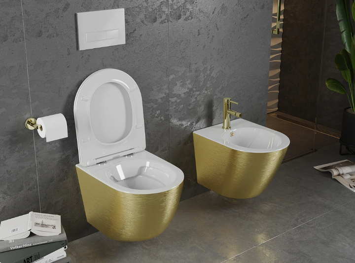 Подвесной унитаз MEXEN LENA BRUSHED GOLD - изображение 3