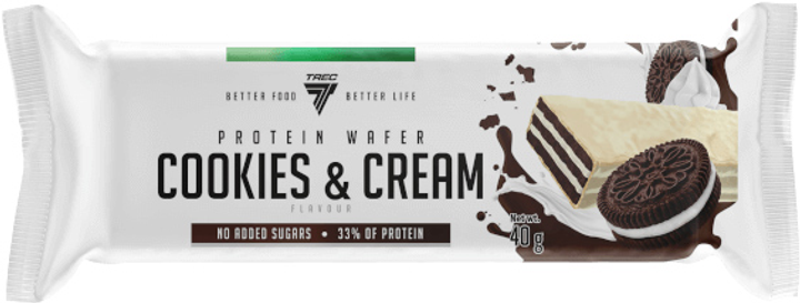 Baton proteinowy Trec Nutrition Protein Wafer 40g Cookie & Cream (5902114041212) - obraz 1