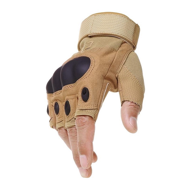 Тактические перчатки беспалые Oakley XL койот - изображение 1