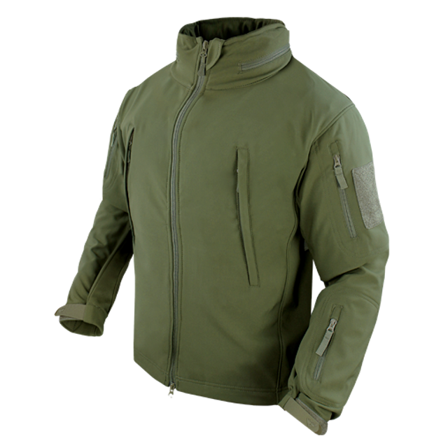 Тактическая утепленная куртка софтшелл с флисом Condor SUMMIT Soft Shell Jacket 602 XX-Large, Олива (Olive) - изображение 2