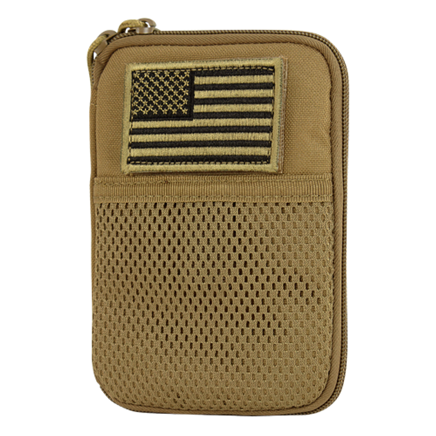 Подсумок для утилит молле Condor Pocket Pouch with US Flag Patch MA16 Coyote Brown - изображение 1