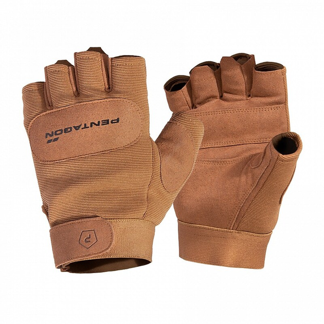 Тактичні рукавички Pentagon Duty Mechanic 1/2 Gloves P20010-SH Large, Койот (Coyote) - зображення 1