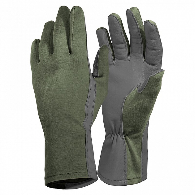 Вогнетривкі рукавички Pentagon Long Cuff Pilot Gloves P20011 Medium, Олива (Olive) - зображення 1