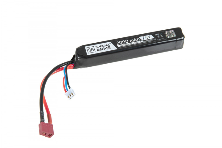 Аккумулятор Specna Arms LiPo 7,4V 2000mAh 15/30C Battery T-Connect - зображення 1