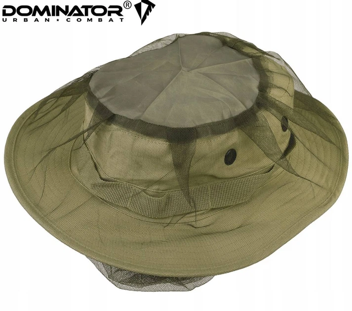 Захисна москітна сітка маска для туризму походів і кемпінгу Dominator Ranger Green на голову зі щільного поліестеру універсальний розмір оливкова оливкова - зображення 6