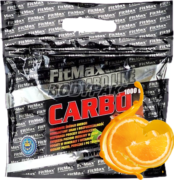 Koncentrat napoju izotonicznego Fitmax Carbo 1000 g Pomarańcza (5908264416085) - obraz 1