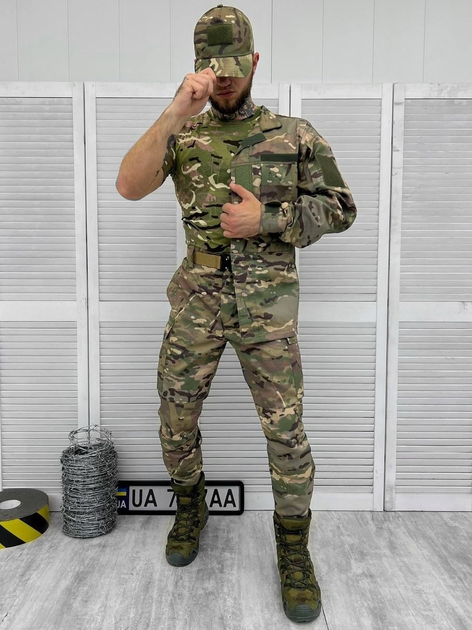 Тактический военный костюм Tactical ( Китель + Футболка + Штаны ), Камуфляж: Мультикам, Размер: L - изображение 1