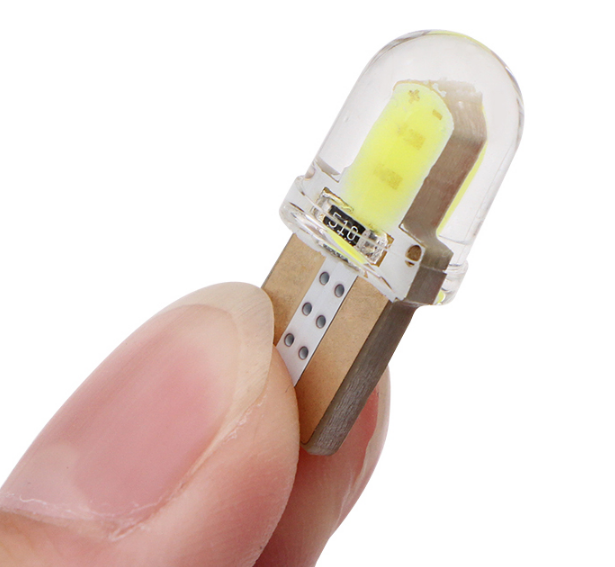 Лампочка автомобільна T10 W5W COB LED - синій - зображення 4