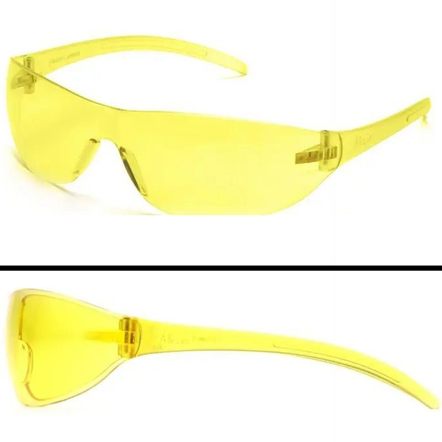 Захисні тактичні окуляри Pyramex відкриті стрілецькі окуляри Alair (amber) жовті (2АЛАИ-33) - зображення 1