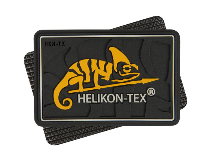 Шеврон тактичний Helikon-tex Чорний Logo Patch - PVC - Black (OD-HKN-RB-01) - зображення 1