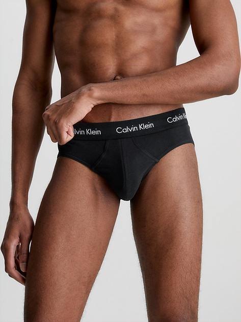 Slipy męskie Calvin Klein Underwear 3P Hip Slipy 0000U2661G-XWB L 3 szt. Czarny (8719114322435) - obraz 2