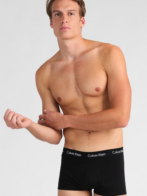 Calvin Klein Underwear 3P Low Rise Trunk 0000U2664G-4KU S 3 szt. Czarny/Granatowy/Niebieski (8719115000004) - obraz 4
