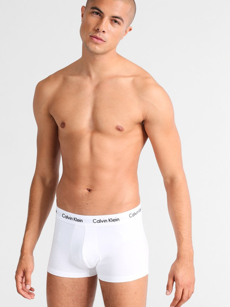 Zestaw majtek męskich typu bokserki Calvin Klein Underwear Boxer 3Pack Low Rise Trunk 0000U2664G-998 S 3 szt Czarny/Biały/Szary (5051145736960) - obraz 3
