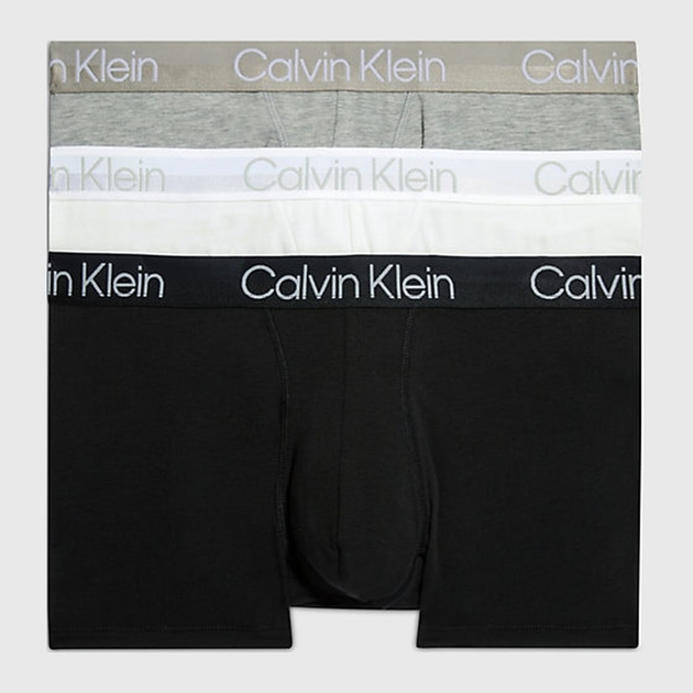 Набір трусів шорти Calvin Klein Underwear Trunk 3Pk 000NB2970A-UW5 M 3 шт Чорний/Білий/Сірий (8719854639688) - зображення 1