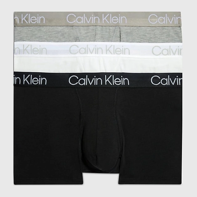 Calvin Klein Underwear Trunk 3 szt. 000NB2970A-UW5 XL 3 szt. Czarny/Biały/Szary (8719854639701) - obraz 1