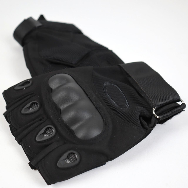 Тактичні рукавиці Oakley без пальців розмір XL Чорні - зображення 1