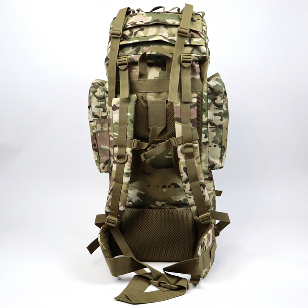 Рюкзак тактический каркасный 80 л Oxford 800D Мультикам - изображение 2