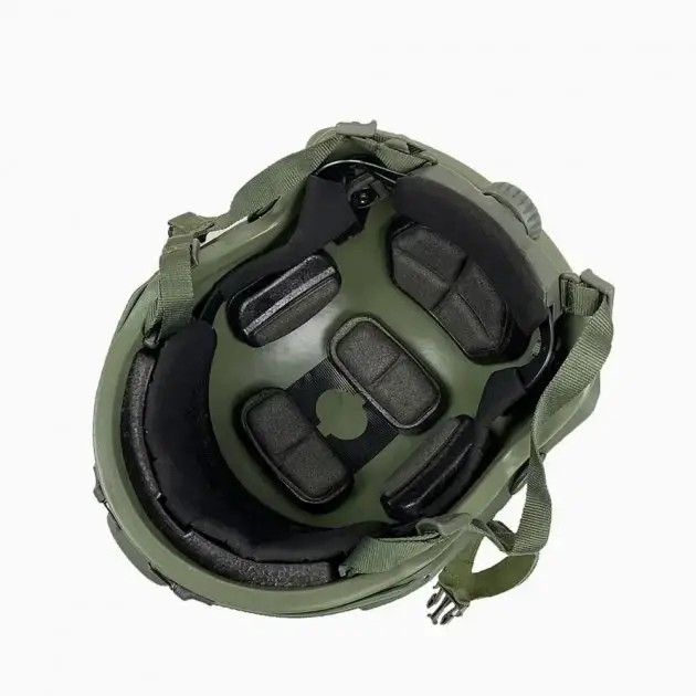 Каска шолом тактичний захист FAST NIJ IIIA балістичний шолом кевларовий Ranger Green - зображення 2