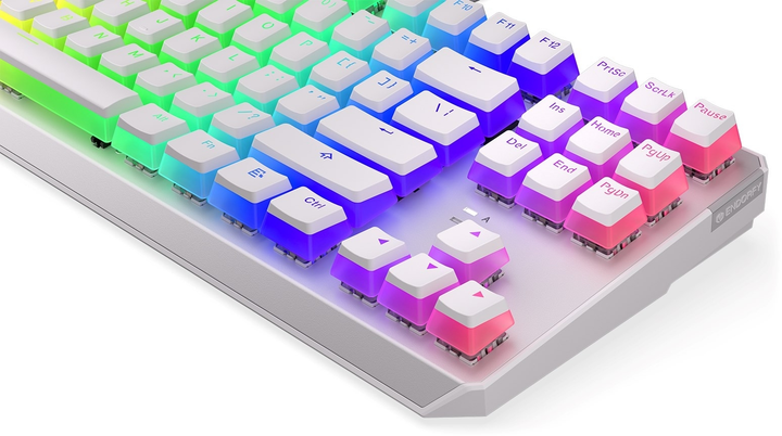 Klawiatura przewodowa Endorfy Thock TKL Pud Kailh Blue USB Onyx White (EY5A007) - obraz 7