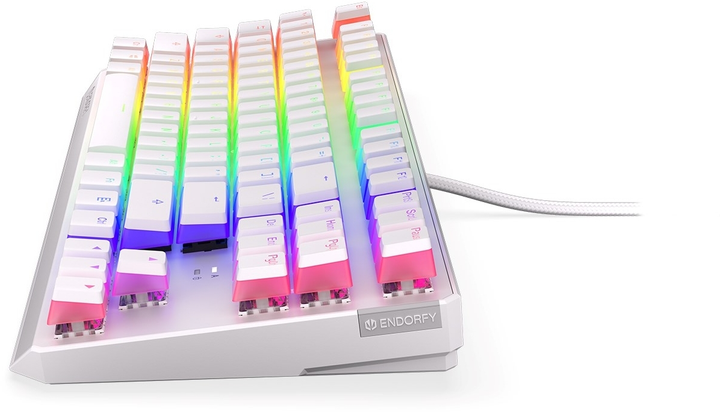 Klawiatura przewodowa Endorfy Thock TKL Pud Kailh Blue USB Onyx White (EY5A007) - obraz 10