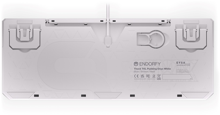 Klawiatura przewodowa Endorfy Thock TKL Pud Kailh Blue USB Onyx White (EY5A007) - obraz 11