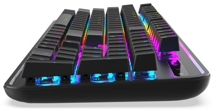 Клавіатура дротова Krux Comet RGB Outemu Blue USB Black (KRX0023) - зображення 4
