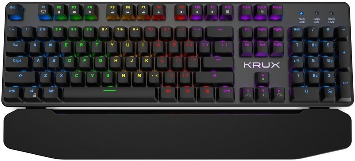 Klawiatura przewodowa Krux Meteor RGB Outemu Blue USB Czarna (KRX0025) - obraz 1