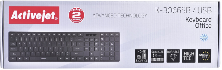 Klawiatura przewodowa Activejet K-3066SB USB Czarna - obraz 8