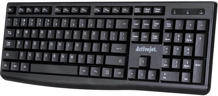 Клавіатура бездротова Activejet K-3803SW USB/Wireless Black - зображення 2